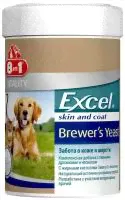Добавка в корм 8 In 1 Excel Brewer’s Yeast для кошек и собак, 1430 таб. х 1 уп-0