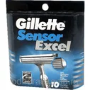 КАССЕТА ДЛЯ СТАНКОВ ДЛЯ БРИТЬЯ GILLETTE SENSOR EXCEL, 10 ШТ.
