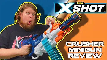 THE BEST ' NERF ' MINIGUN YET! X-Shot Crusher Blaster Review